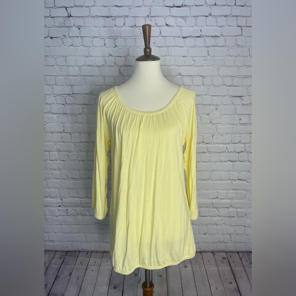 Loft yellow and white striped Tee.